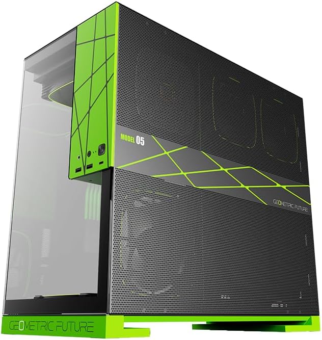 Geometric Future Model 5 Mid Tower Glass Case with 5 Fans