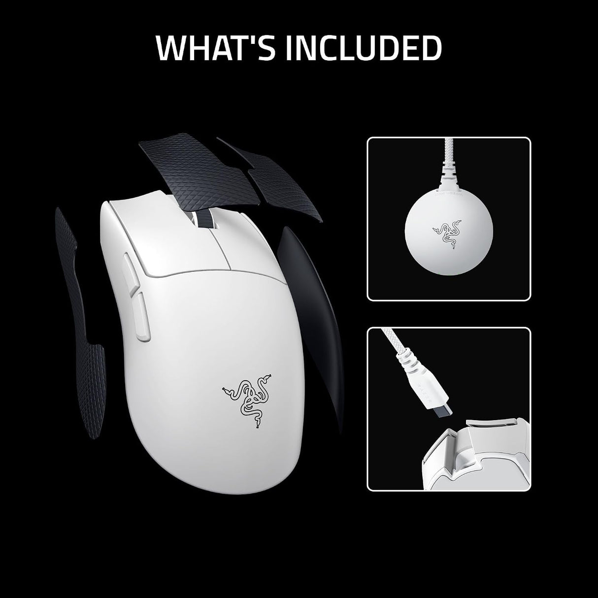 RAZER Viper V4 Pro 50K Optical Sensor Wirless Gaming Mouse - White RZ01-05630200-R3G1