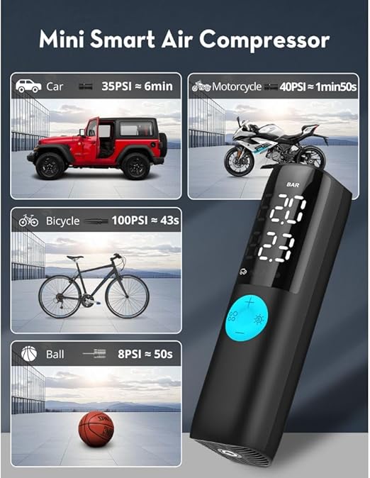 RAVPower RP-PC1084 Smart Car Tire Inflator -  RP-PC1084