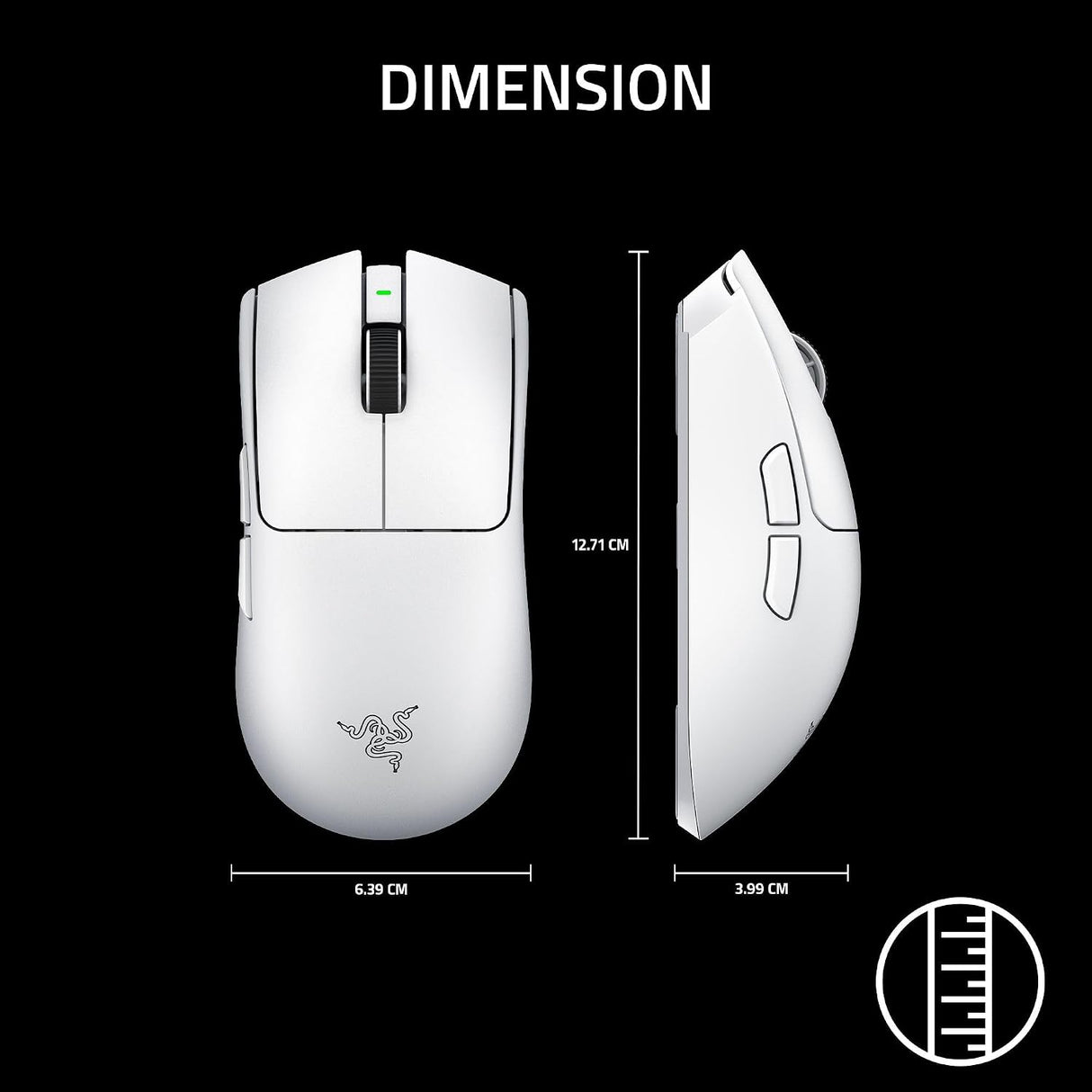 RAZER Viper V4 Pro 50K Optical Sensor Wirless Gaming Mouse - White RZ01-05630200-R3G1