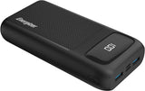 Energizer Ultimate 20000 mAh Power Bank, 22.5W,  Triple Output, with Power Delivery 20W, LCD Indicator, Black