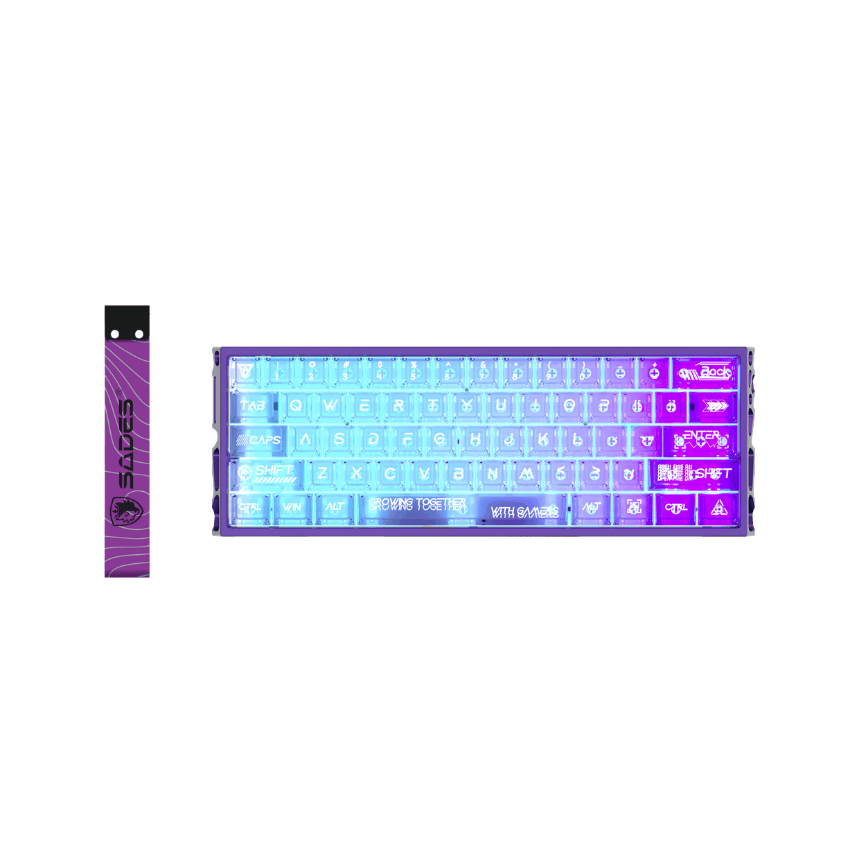 Sades Void Fission 60 Ultra Compact 60% Hall Effect Magnetic Switch Wired Keyboard - Purple