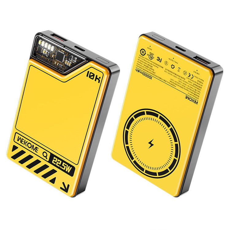 WEKOME WP-11 Vanguard Series Magnetic Wireless Fast Charging Power Bank 15W 10000mAh - Yellow