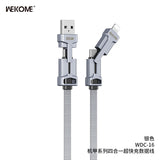 WEKOME WDC-16 Charging Cable 4 in 1 - Silver