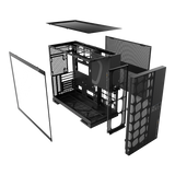 Geometric Future Model 5 Vent Mesh Mid Tower Case with 2503-140mm fan x5 - Black