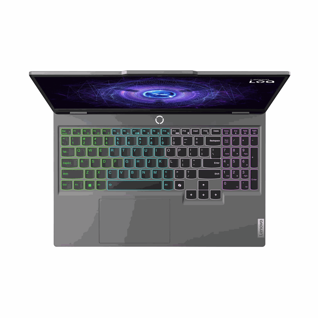 Lenovo LOQ 15IRX9 Gen 9 Intel Core i7-13650HX 14C/15.6" FHD /24GB (2x 12GB) DDR5 Ram /512GB M.2 PCIe NVMe SSD/ NVIDIA GeForce RTX 4050 6GB GDDR6 VGA/ DOS/ White Backlit, Arabic /Luna Grey/1YW