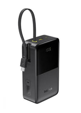بنك طاقة Baseus EnerFill FC51 Bipow2 Pro بشاشة عرض رقمية وكابل مدمج، سعة 30000 مللي أمبير، قدرة 22.5 واط - أسود كوني