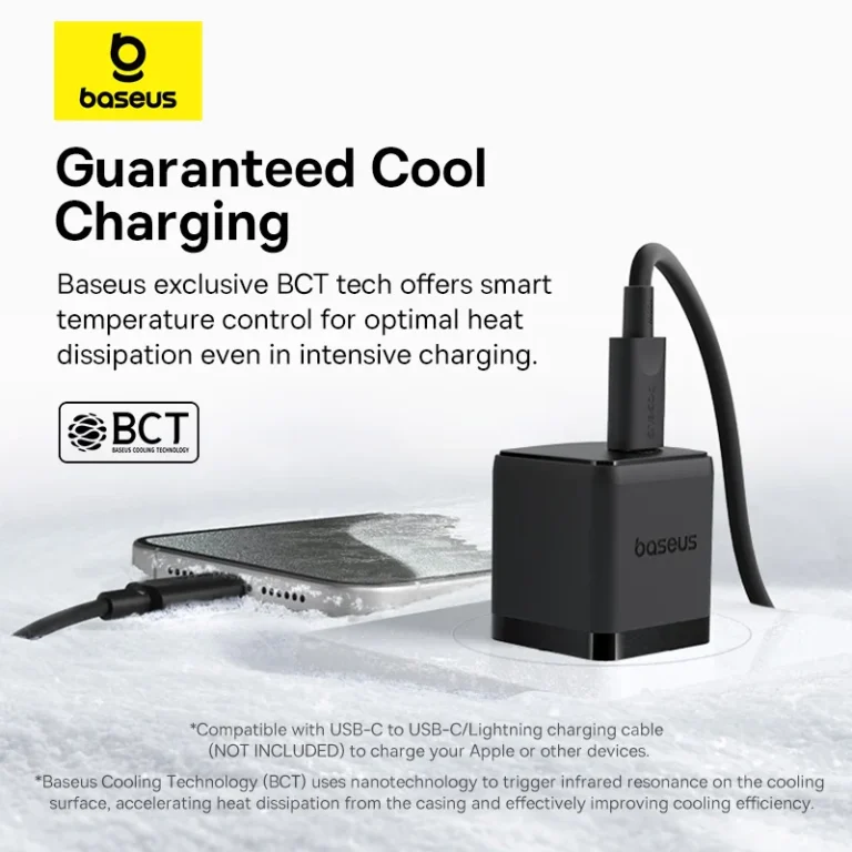 Baseus Palm Fast Charger 1C 30W - Cluster Black
(with Baseus Cable USB-C to USB-C 60W)