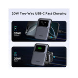 بنك الطاقة اللاسلكي المغناطيسي UGREEN Uno بسعة 10000mAh – بنفسجي