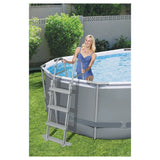 BESTWAY 4.88M X 3.05M X 1.07M OVAL POOL SET (Contents:One Pool, Filter Pump(220-240V), Ladder, Cover, ChemConnect Dispenser,Compatible with Cartridge 58094(II)220-240V)  56448 (Installation Not Included)