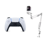 DualSense Wireless Controller PS5 White + Sades ME6S Tyto Gaming Microphone White Bundle