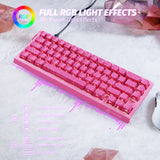 لوحة مفاتيح ATTACK SHARK X68 السلكية 60% HE Rapid Trigger بسرعة 8KHz (مفاتيح مغناطيسية) - Pink Contours Pattern Shine