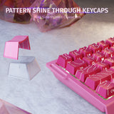 لوحة مفاتيح ATTACK SHARK X68 السلكية 60% HE Rapid Trigger بسرعة 8KHz (مفاتيح مغناطيسية) - Pink Contours Pattern Shine