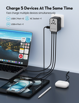 RAVPower RP-PC1077 GaN100W 5-in-1 Universal Adapter - PC1077