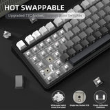 لوحة مفاتيح ميكانيكية ATTACK SHARK X85 بتصميم 75% مع اتصال Tri-Mode وتركيب Gasket-Mounted - Gradient Black White Jade Switch