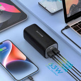 RP-PB208Pro 20000mAh PD70W 4-Port Portable Charger  Offline Black - RP-PB208Pro