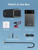 12000mAh (44.4Wh) Jump Starter 2 in 1 with air compressor  - RP-PB1213