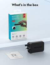 RAVPower RP-PC1095 GaN PD100W 2-Port Wall C Black - RP-PC1095