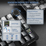 لوحة مفاتيح ميكانيكية ATTACK SHARK X820 Ultra Tri-Mode 75% Gasket - Black Gradient + Shark Switch
