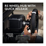 Logitech RS50 System Wheel with 13 Buttons Compatible with PS5/PS4 & PC With Logitech G RS Pedals – Black