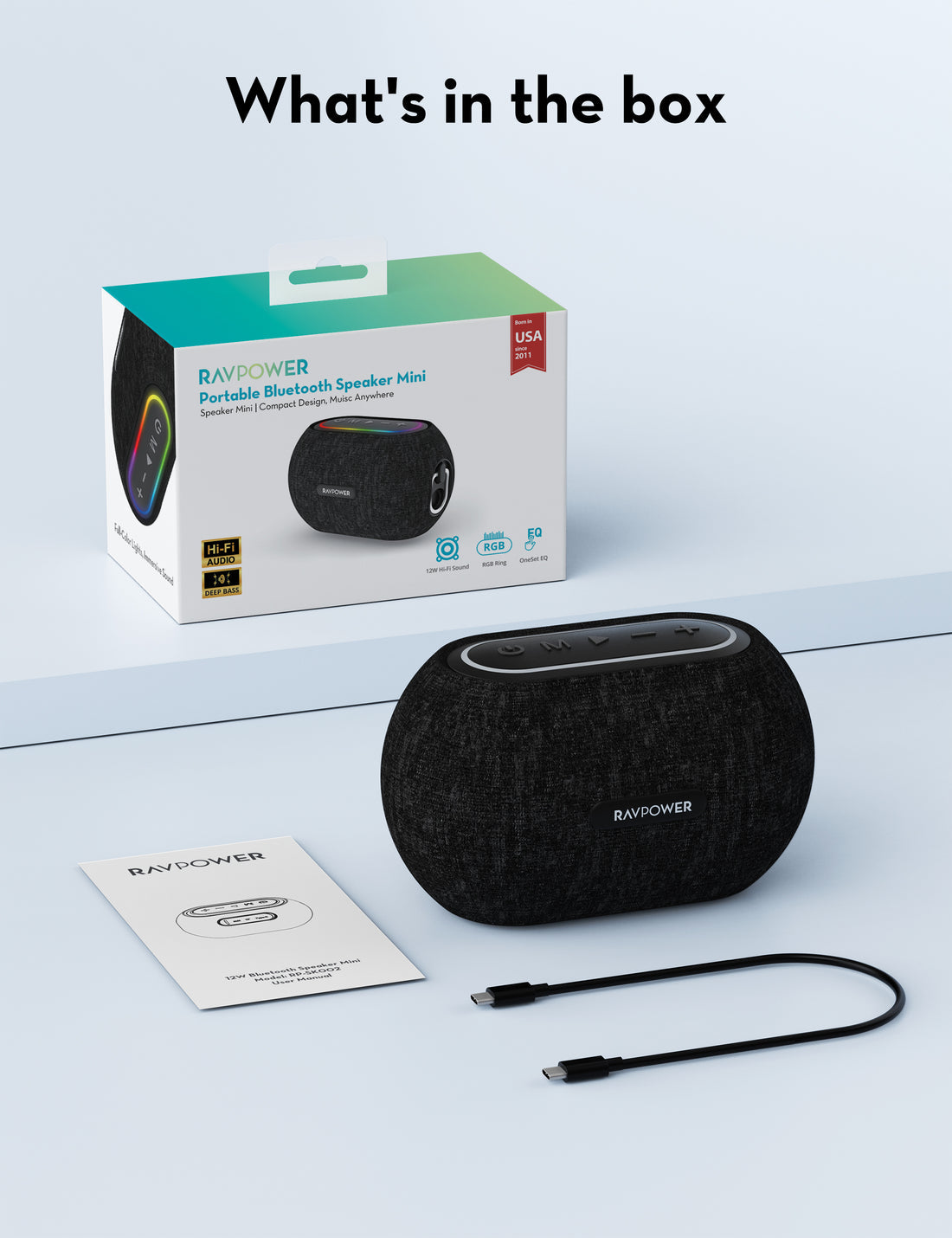 RAVPowerRP-SK002 12W Bluetooth Speaker Mini - RP-SK002