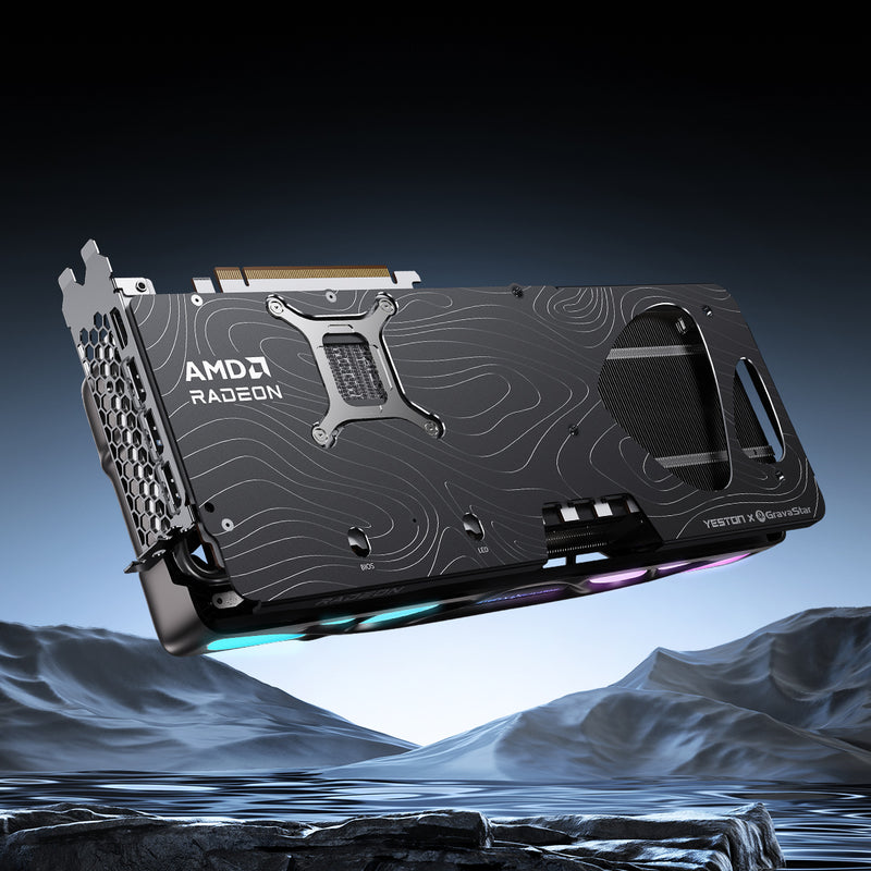 كرت الشاشة Yeston x GravaStar AMD RADEON RX 9070 XT Mercury Nova OC