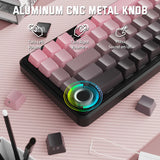ATTACK SHARK X66 60% Wireless Mechanical Keyboard with Side Printed PBT Keycaps - Pink Blackberry