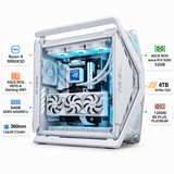 Gaming PC AMD Ryzen 9 9950X3D,TX 5090 32GB GDDR7 WHITE OC Edition GDDR7,64GB (2x32GB) DDR5