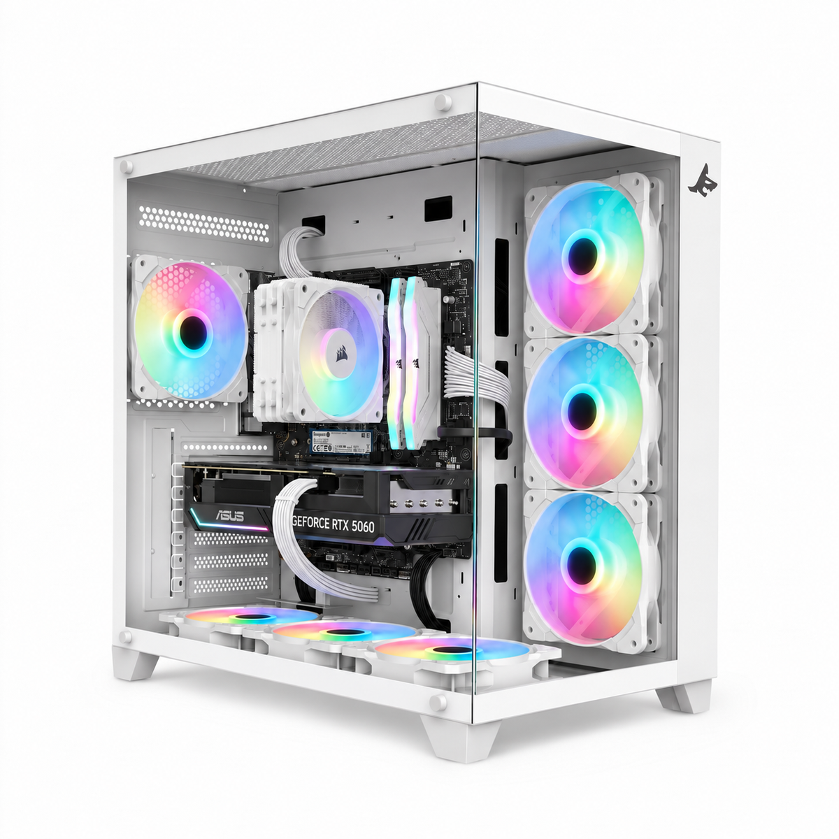 Custom Gaming Pc Intel Core i5-14400F, RTX 5060 8GB, (1*16)16GB RAM DDR5 6000MHz, 1TB SSD, Windows 11 Pro
