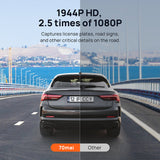 كاميرا سيارة 70mai M500 بدقة 2.7K مع ذاكرة داخلية eMMC بسعة 128GB، زاوية رؤية 170° وتصوير HDR