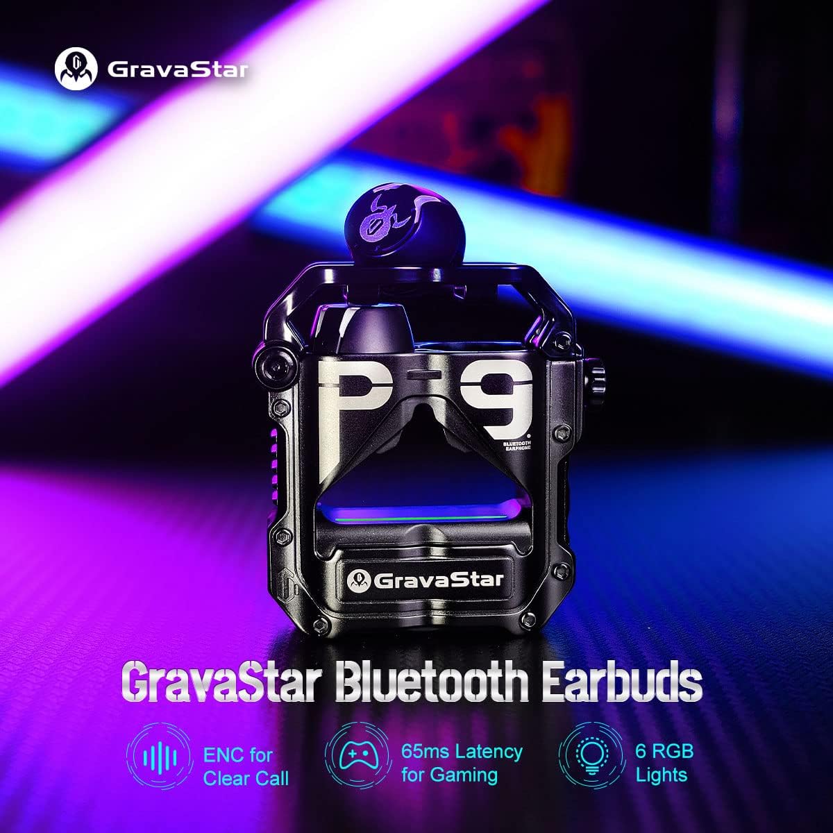 Gravastar Sirius Pro P9 TWS Earbuds - Matt Black Level Up