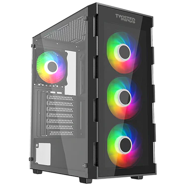 Case Twisted Mind Titan Glass Mid Tower -Black