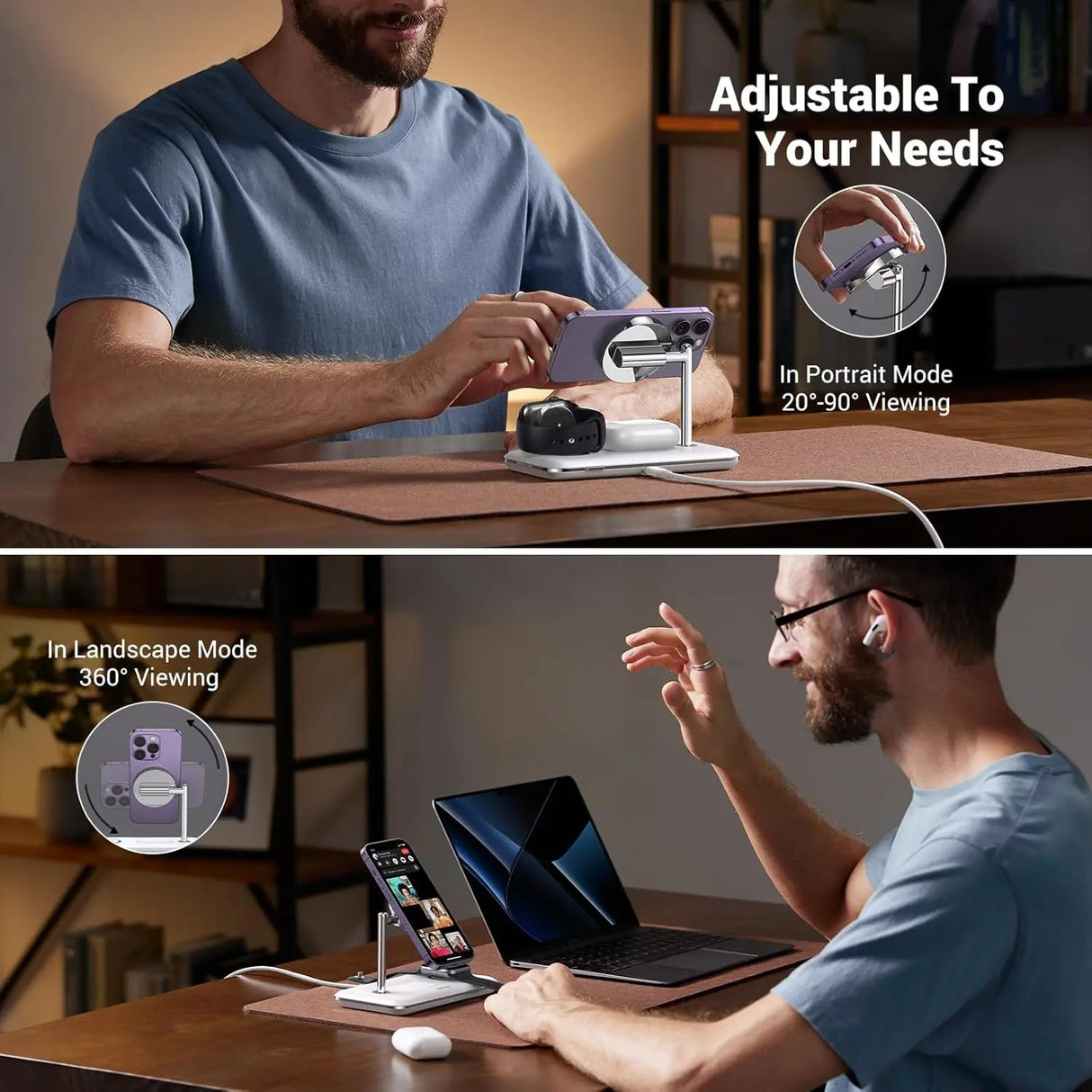 UGREEN 3-in-1 Wireless Charger White