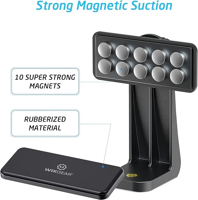 Wixgear Magnetic Tripod Mount, Magnetic 324, Black