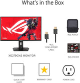 ASUS ROG Strix XG279CNS 27" FHD (1920x1080), 380Hz(OC) Refresh Rate, 0.3ms GTG Response, Extreme Low Motion Blur Sync (ELMB), DisplayHDR 400, HDMI 2.1, G-SYNC & FreeSync Compatible, Fast IPS Gaming Monitor - Black