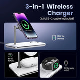 UGREEN 3-in-1 Wireless Charger White