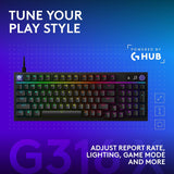 لوحة مفاتيح الألعاب الميكانيكية السلكية  لوجيتك G316 X 98%  بمفاتيح لمسية وتصميم أمريكي - أسود