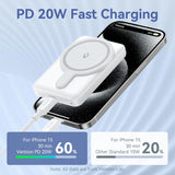 Vention Power Bank 5000mAh Magnetic Wireless (USB-C + USB-C + Wireless) 20W - Black