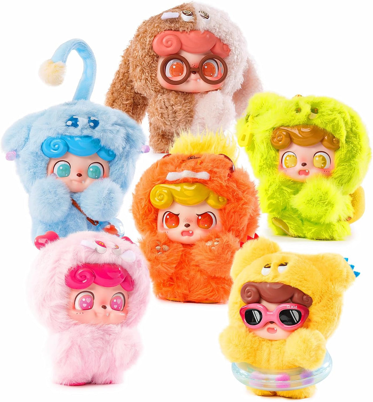Q.Kid Emotional Hairy Monsters Series Plush (Blind  Box) selling per piece - JO-2025025