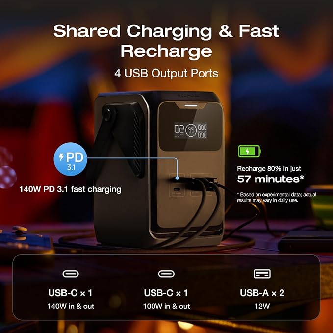 EcoFlow TRAIL 200 DC Portable Power Station (192Wh) (60,000mAh)