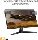 ASUS TUF Gaming Series 5 VG27AQM5A 27" QHD (2560x1440), 300Hz Refresh Rate, 0.3ms (GTG) Response Time, ELMB Sync, Stereo speaker, 95% DCI-P3, Fast IPS Gaming Monitor - Black