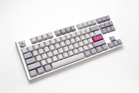 Ducky One 3 Mist Grey TKL 80% Gaming Keyboard - Cherry Red