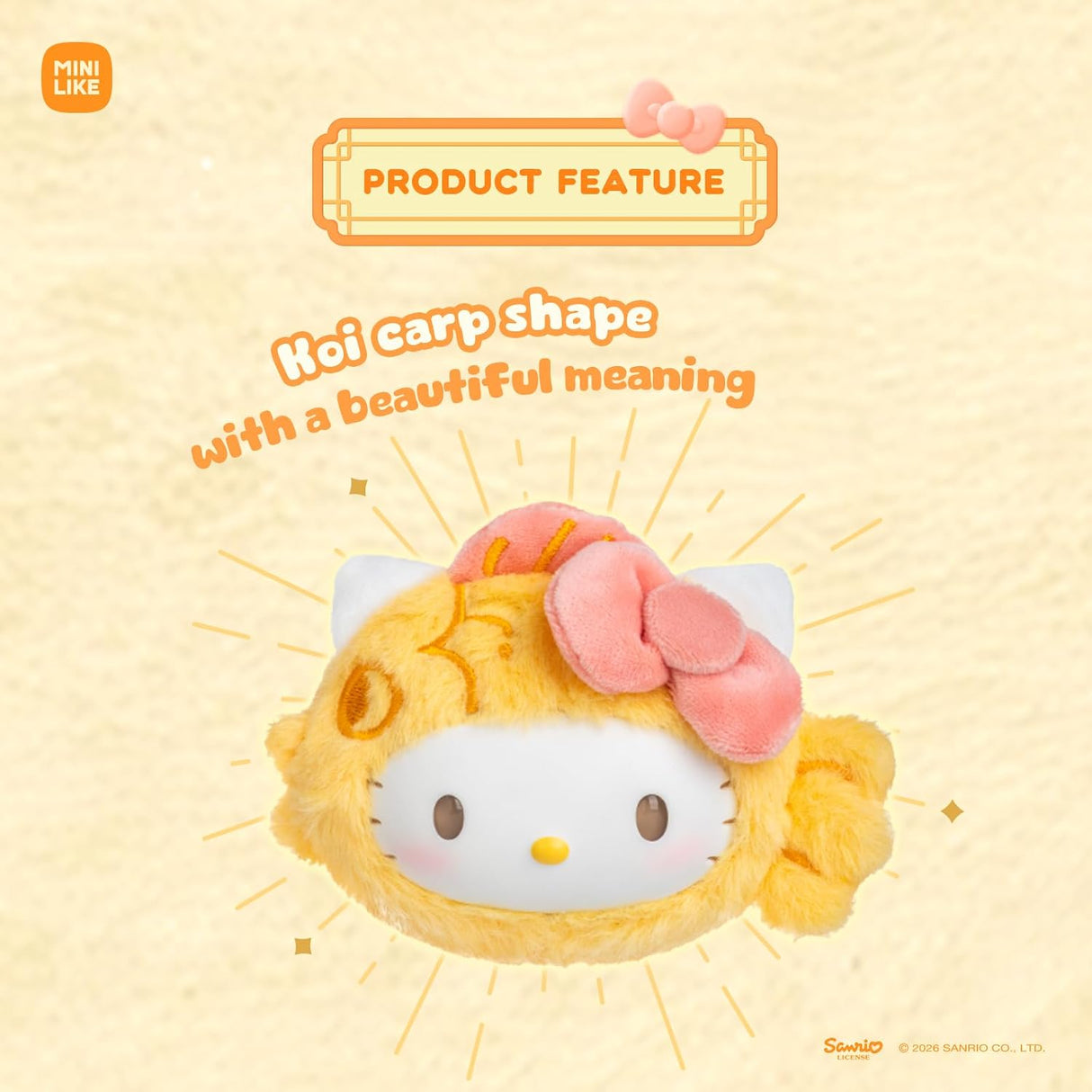 Hello Kitty Lucky Koi Series Plush Relaxing Toy (Blind Box) - 25MR-009