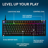 لوحة مفاتيح الألعاب الميكانيكية السلكية  لوجيتك G316 X 98%  بمفاتيح لمسية وتصميم أمريكي - أسود