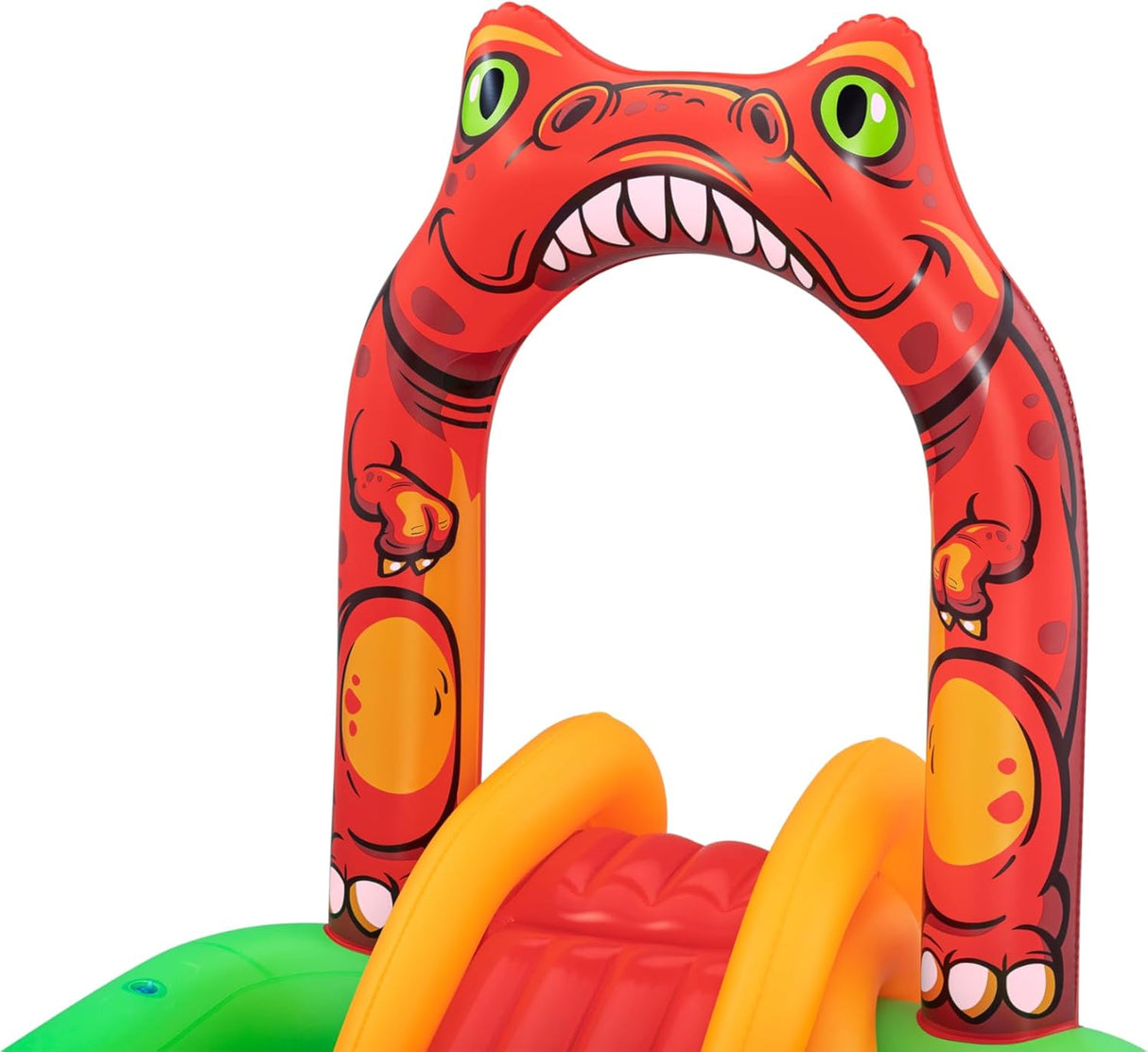 BESTWAY 2.41M X 1.40M X 1.37M JURASSIC SPLASH PLAY CENTER (1 pool, 3 fish shaped rings,1 triceratops ring target, 1 pteranodon ball catch, 1 pteranodon, 1 T-rex, 4 play balls, repair patch.) Age 2+ / 53160