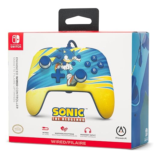 PowerA Enhanced Wired Controller for Nintendo Switch - Sonic