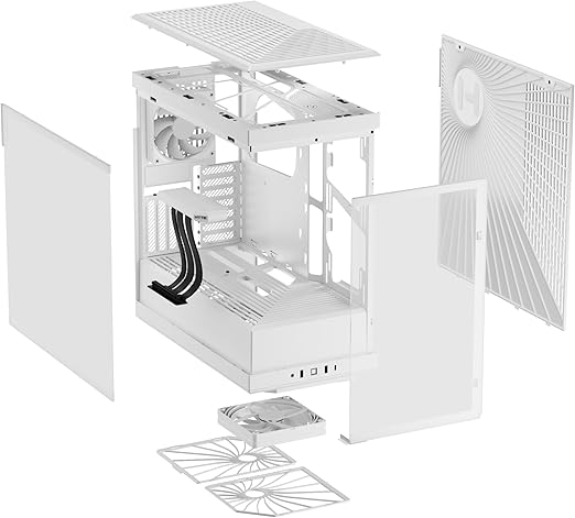 HYTE Y40 Panoramic Tempered Glass ATX Mid Tower Case, White