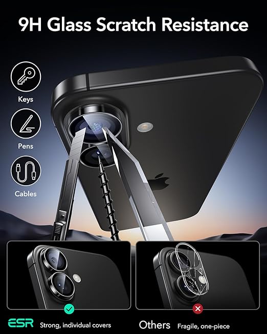 ESR iPhone 17/16/16 Plus Armorite Camera Lens Protector