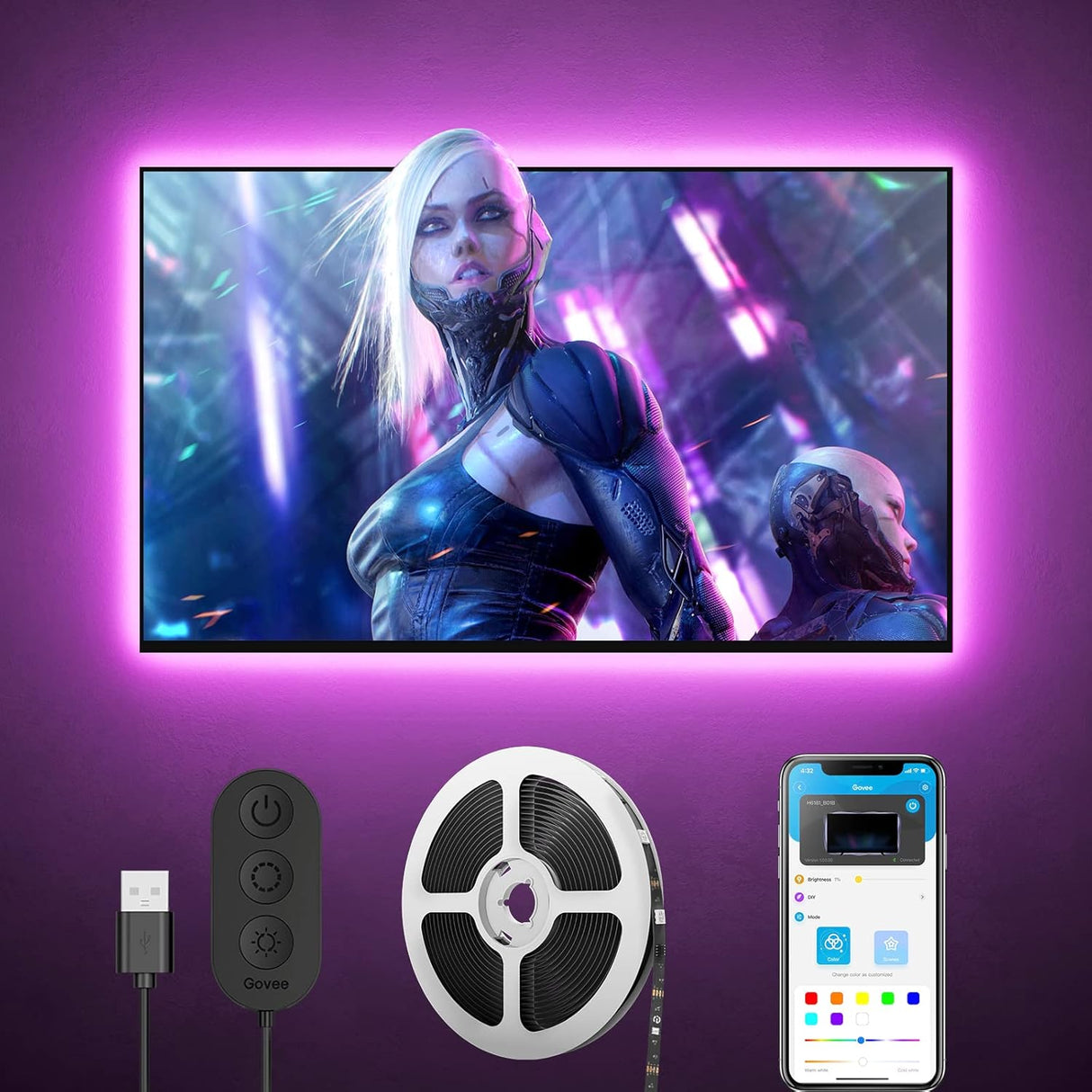 Govee TV LED Backlight 3m - H61780A1