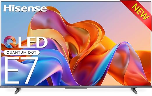 Hisense 55 Inch E7N QLED 4K VIDAA Smart TV, 60Hz, 55E7N
